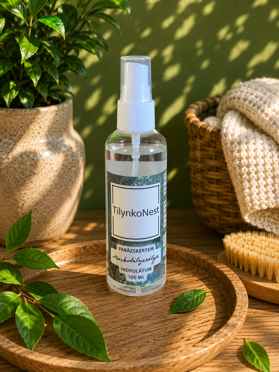 Muskotályzsálya hidrolátum – növényi illatvíz 100 ml, tér-, textil- és szaunaillat