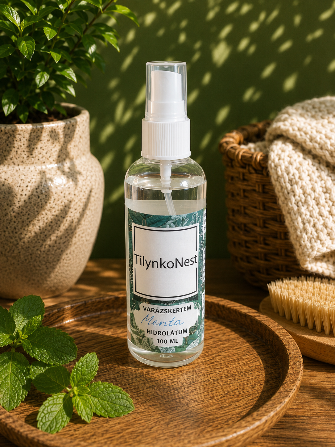 Menta hidrolátum – növényi illatvíz 100 ml, tér-, textil- és szaunaillat
