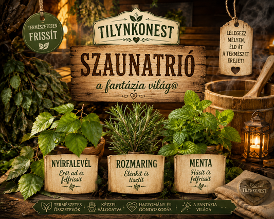 Szauna trió – 3 természetes növényi felöntő (nyírfa, rozmaring, menta) 3×100 ml