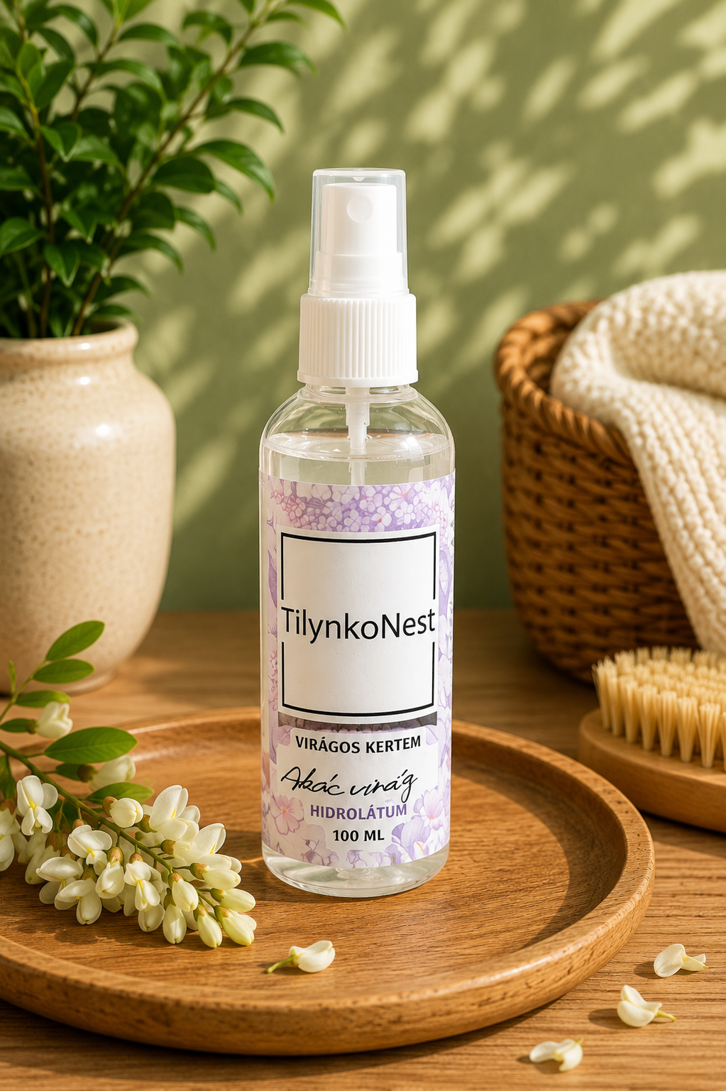 Akácvirág hidrolátum – növényi illatvíz 100 ml, tér-, textil- és szaunaillat